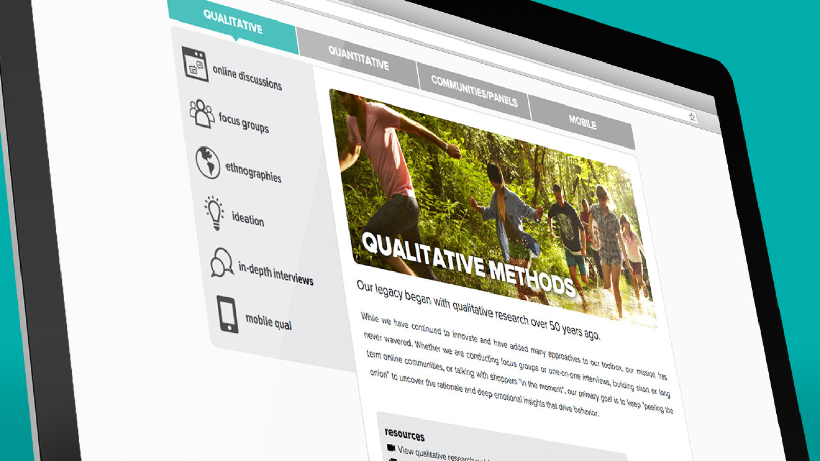 C+R Research website qualitative research methods page