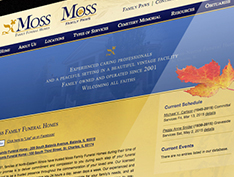 Moss Family Funeral Homes Website